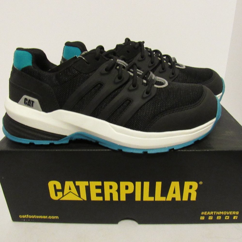 Cat‎ Streamline 2.0 ASTM Composite Toe Safety Shoes Black/Teal Women's Size 9M